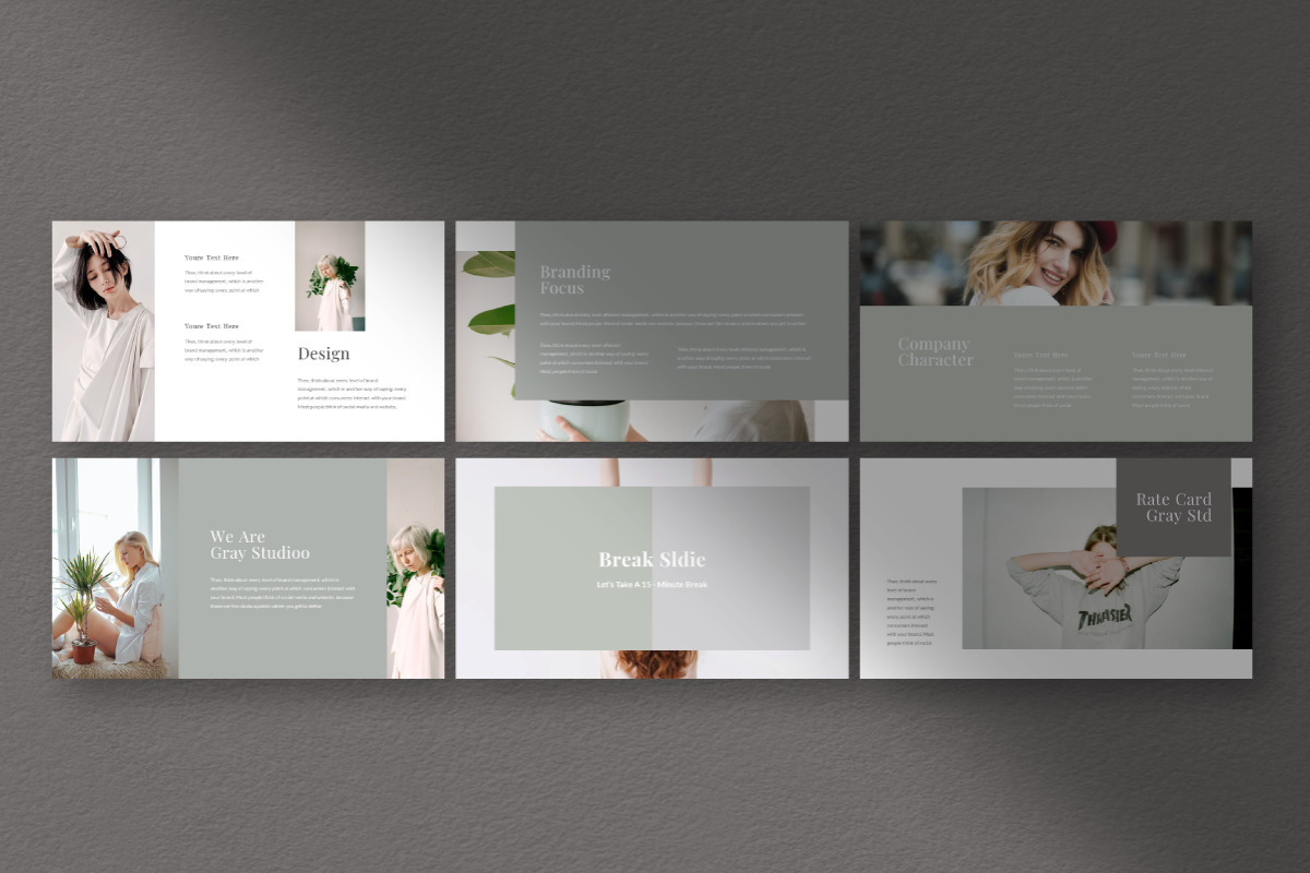 Gray Google Slide Template Gray Google Slide Template