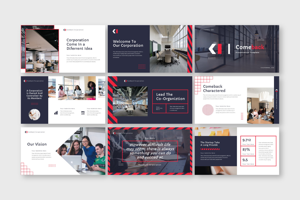 Comback Business Powerpoint Template