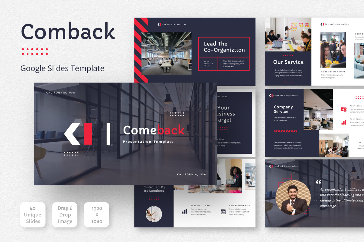 Comback Business Google Slide Template Comback Business Google Slide Template