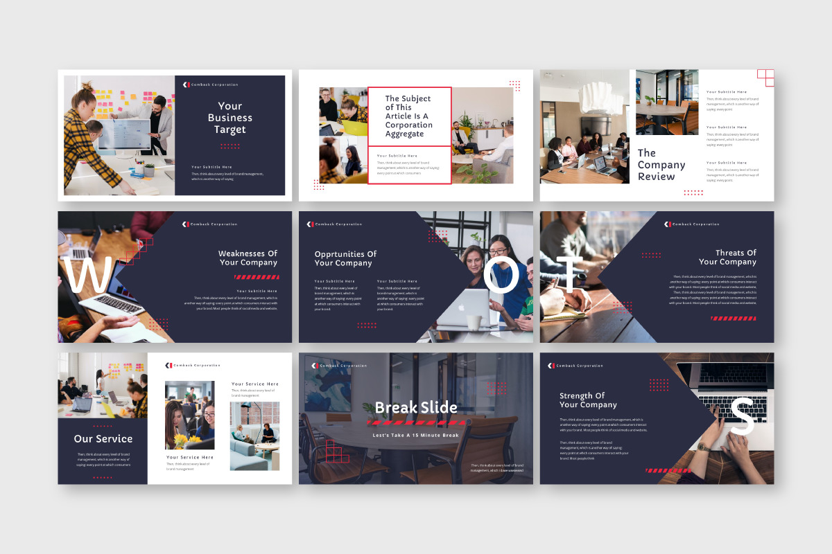 Comback Business Google Slide Template Comback Business Google Slide Template