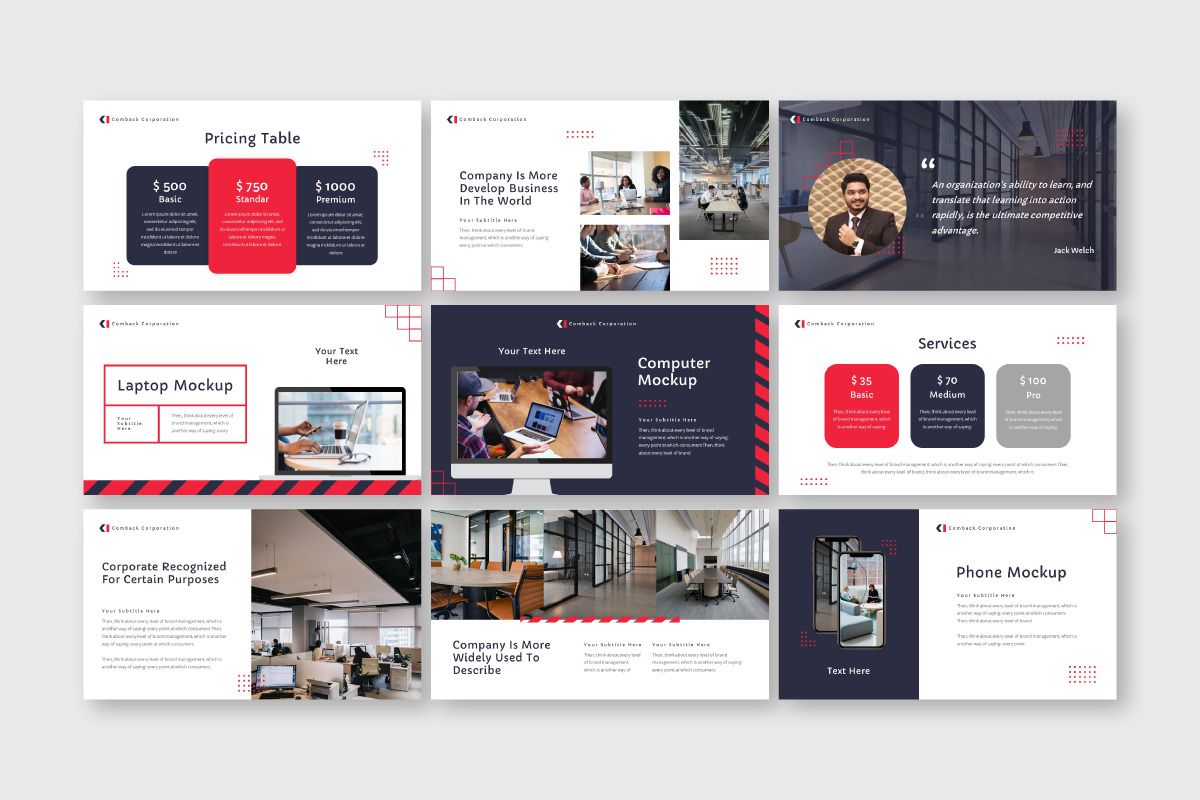 Comback Business Google Slide Template Comback Business Google Slide Template