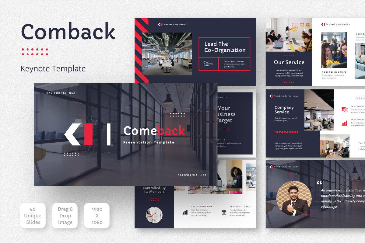 Comback Business Keynote Template Comback Business Keynote Template