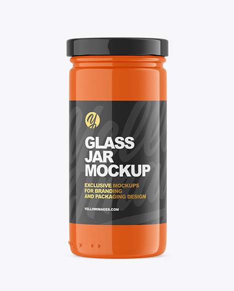 Glossy Storage Jar Mockup