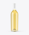 Clear Glass White Wine Bottle Mockup