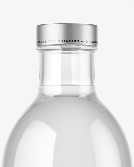 Clear Glass Bottle Mockup