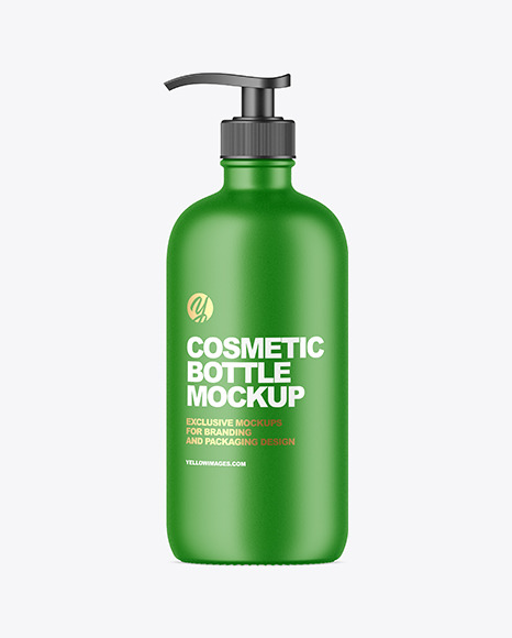 Matte Cosmetic Bottle Mockup - Matte+Cosmetic+Bottle+With+Batcher+Mockup+In+Bottle+Mockups+On