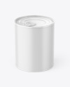 Matte Tin Can With Pull Tab &amp; Matte Finish Mockup