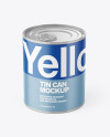 Matte Tin Can With Pull Tab & Matte Finish Mockup