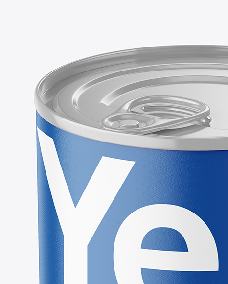 Matte Tin Can With Pull Tab & Matte Finish Mockup