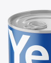 Matte Tin Can With Pull Tab & Matte Finish Mockup