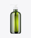 Green Glass Cosmetic Bottle Mockup Green Glass Cosmetic Bottle Mockup
