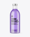 Frosted Glass Bottle w/ Drink Mockup Frosted Glass Bottle w/ Drink Mockup