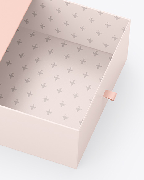 Opened Gift Paper Box Mockup