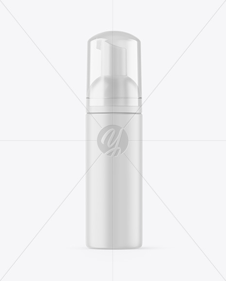 Matte Cosmetic Bottle with Pump Mockup Matte Cosmetic Bottle with Pump Mockup