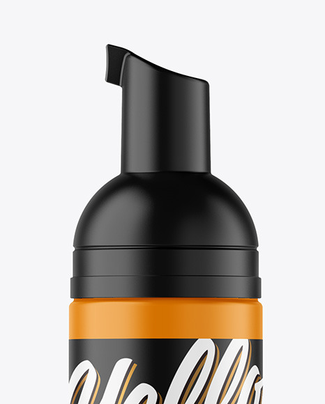 Matte Cosmetic Bottle with Pump Mockup Matte Cosmetic Bottle with Pump Mockup