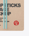 Metallic Chopsticks in Kraft Pack Mockup