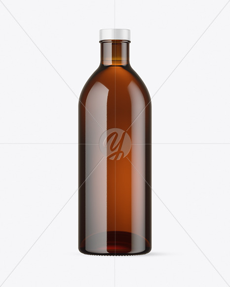 Amber Glass Bottle Mockup