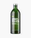 Green Glass Bottle Mockup