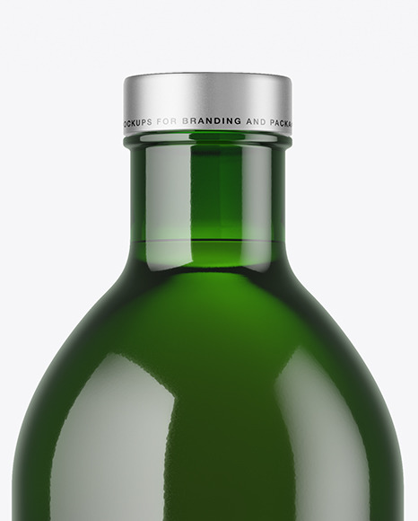 Green Glass Bottle Mockup Green Glass Bottle Mockup