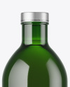 Green Glass Bottle Mockup