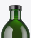 Green Glass Bottle Mockup