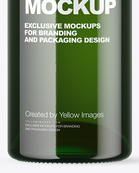 Green Glass Bottle Mockup Green Glass Bottle Mockup