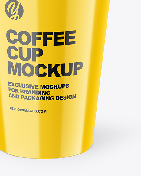 Glossy Coffee Cup Mockup