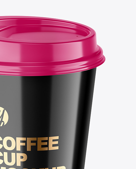 Glossy Coffee Cup Mockup