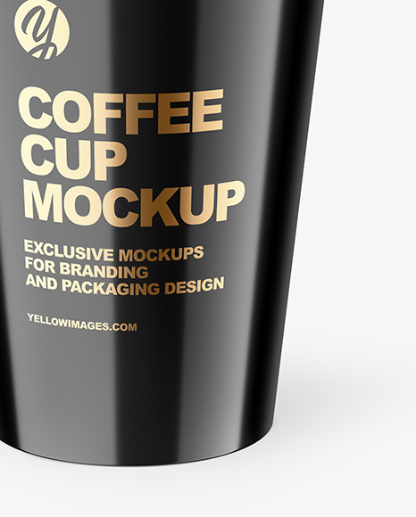 Glossy Coffee Cup Mockup