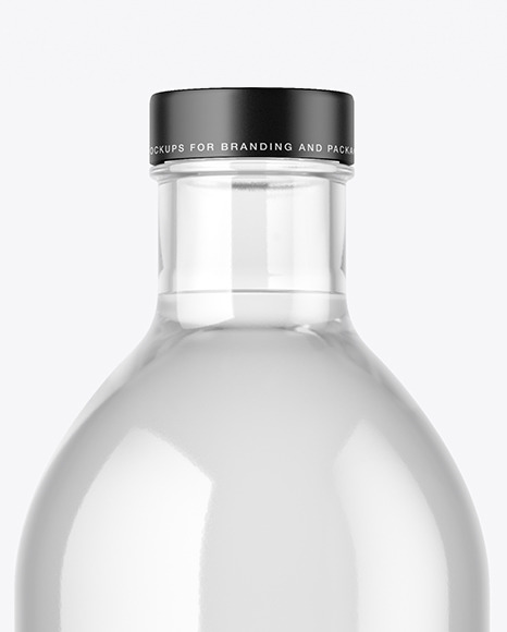 Clear Glass Bottle Mockup