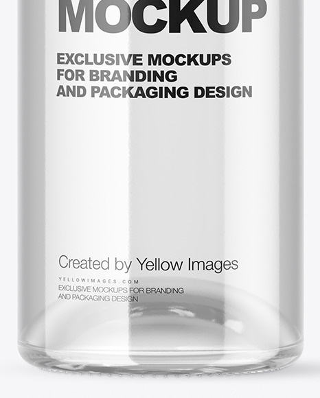 Clear Glass Bottle Mockup Clear Glass Bottle Mockup