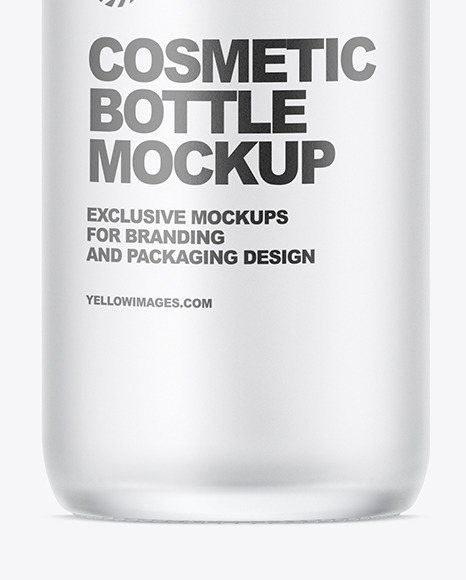 Frosted Glass Cosmetic Bottle Mockup Frosted Glass Cosmetic Bottle Mockup
