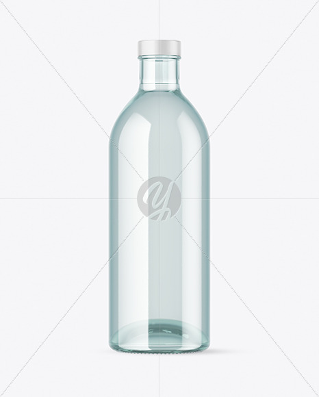 Blue Glass Bottle Mockup