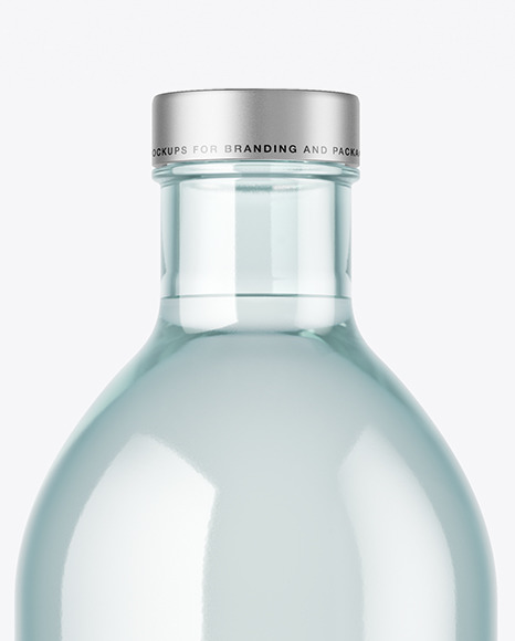 Blue Glass Bottle Mockup