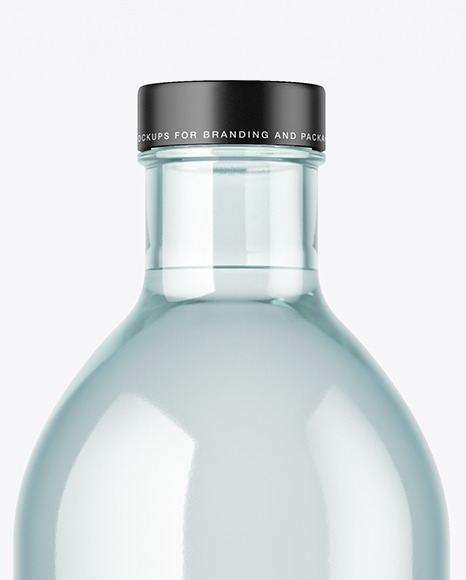 Blue Glass Bottle Mockup