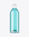 Clear Glass Bottle w/ Drink Mockup