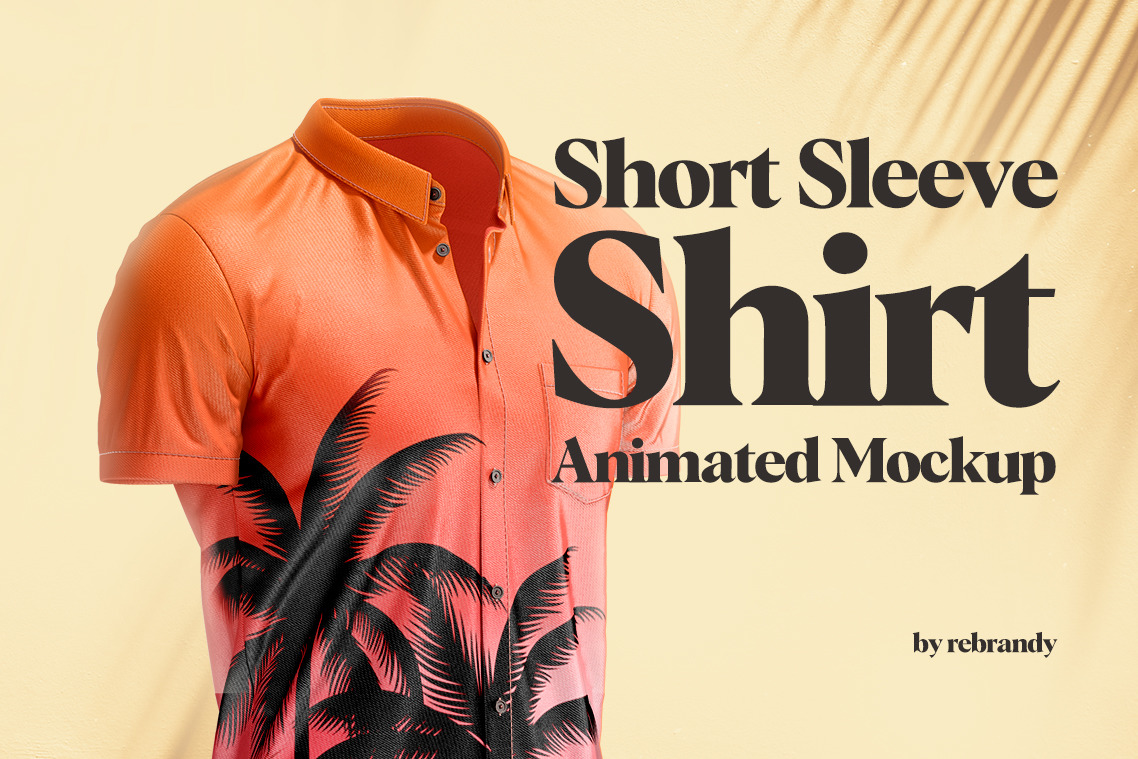 Short Sleeve Shirt Animated Mockup Short Sleeve Shirt Animated Mockup