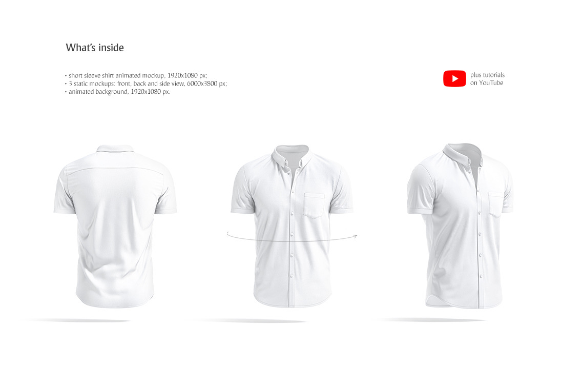 Short Sleeve Shirt Animated Mockup Short Sleeve Shirt Animated Mockup