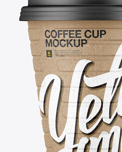 Kraft Coffee Cup Mockup - Front View