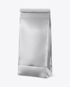 Metallic Paper Snack Bag Mockup - Half Side View