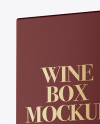 Stand Up Wine Box Mockup - Half Side View