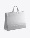 Metallic Paper Shopping Bag Mockup - Halfside View