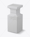 Square Matte Perfume Bottle Mockup - Half Side View (High-Angle Shot)