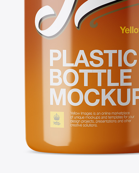 Glossy Plastic Bottle Mockup Glossy Plastic Bottle Mockup