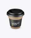 Kraft Coffee Cup Mockup (High-Angle Shot)