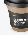 Kraft Coffee Cup Mockup (High-Angle Shot)