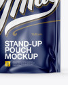 Glossy Stand Up Pouch with Zipper Mockup