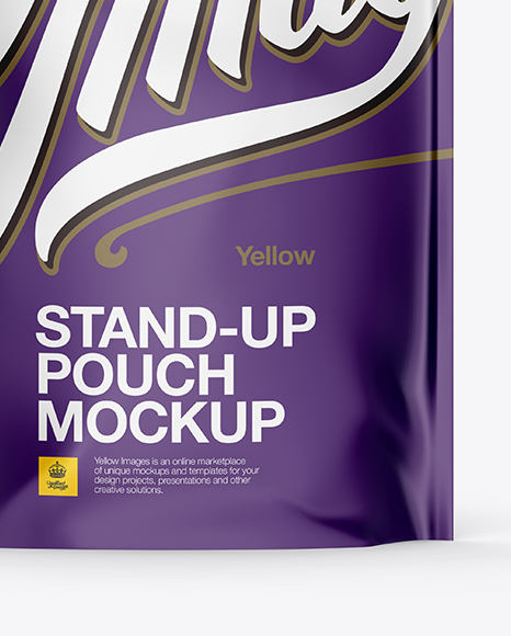 Matte Stand Up Pouch with Zipper Mockup