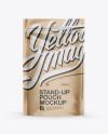 Kraft Stand Up Pouch with Zipper Mockup