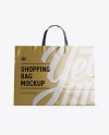 Metallic Paper Shopping Bag Mockup - Front View